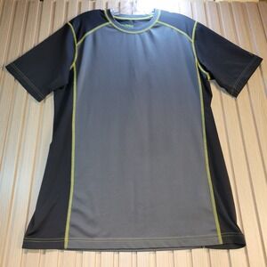 Koppen Mens Medium Grey Athletic Performance T-Shirt Contrast Stitch Tee